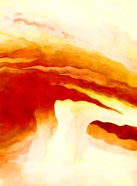 Soyut suluboya sanat eserleri. Fırça boyalı dijital resim. Renkli yaratıcı suluboya çizimi.