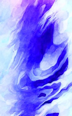 Soyut suluboya sanat eserleri. Fırça boyalı dijital resim. Renkli yaratıcı suluboya çizimi.