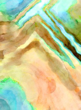 Soyut suluboya sanat eserleri. Fırça boyalı dijital resim. Renkli yaratıcı suluboya çizimi.