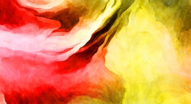 Soyut suluboya sanat eserleri. Fırça boyalı dijital resim. Renkli yaratıcı suluboya çizimi.