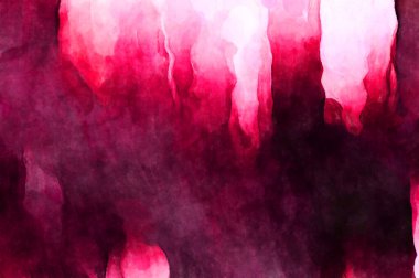 Soyut suluboya sanat eserleri. Fırça boyalı dijital resim. Renkli yaratıcı suluboya çizimi.