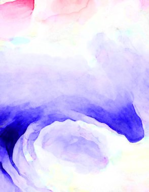 Soyut suluboya sanat eserleri. Fırça boyalı dijital resim. Renkli yaratıcı suluboya çizimi.