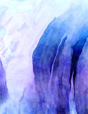 Soyut suluboya sanat eserleri. Fırça boyalı dijital resim. Renkli yaratıcı suluboya çizimi.