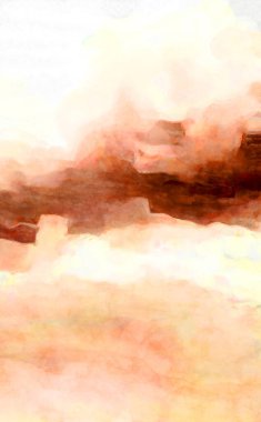 Soyut suluboya sanat eserleri. Fırça boyalı dijital resim. Renkli yaratıcı suluboya çizimi.