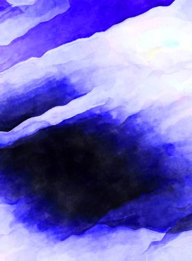 Soyut suluboya sanat eserleri. Fırça boyalı dijital resim. Renkli yaratıcı suluboya çizimi.