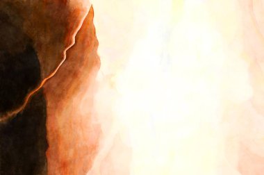 Soyut suluboya sanat eserleri. Fırça boyalı dijital resim. Renkli yaratıcı suluboya çizimi.