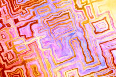 Soyut suluboya sanat eserleri. Fırça boyalı dijital resim. Renkli yaratıcı suluboya çizimi.