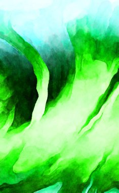 Soyut suluboya sanat eserleri. Fırça boyalı dijital resim. Renkli yaratıcı suluboya çizimi.