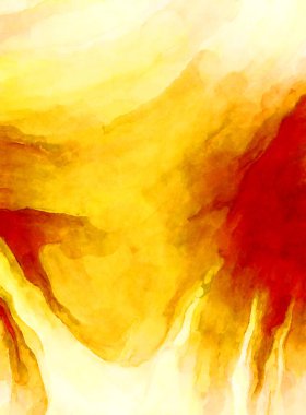 Soyut suluboya sanat eserleri. Fırça boyalı dijital resim. Renkli yaratıcı suluboya çizimi.