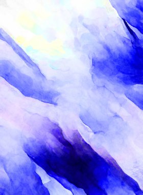 Soyut suluboya sanat eserleri. Fırça boyalı dijital resim. Renkli yaratıcı suluboya çizimi.