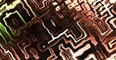 Soyut suluboya sanat eserleri. Fırça boyalı dijital resim. Renkli yaratıcı suluboya çizimi.