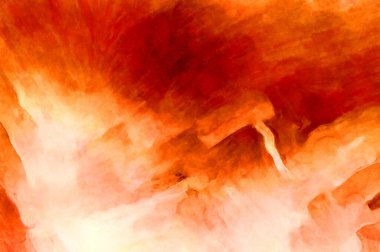 Soyut suluboya sanat eserleri. Fırça boyalı dijital resim. Renkli yaratıcı suluboya çizimi.