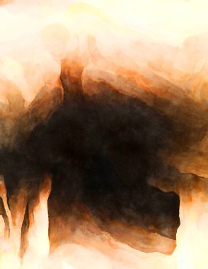 Soyut suluboya sanat eserleri. Fırça boyalı dijital resim. Renkli yaratıcı suluboya çizimi.