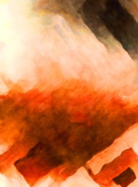 Soyut suluboya sanat eserleri. Fırça boyalı dijital resim. Renkli yaratıcı suluboya çizimi.