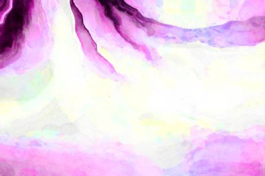 Soyut suluboya sanat eserleri. Fırça boyalı dijital resim. Renkli yaratıcı suluboya çizimi.