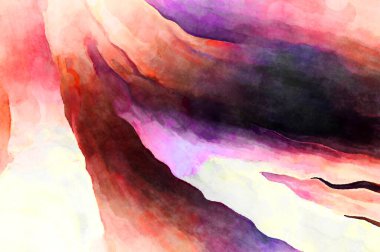 Soyut suluboya sanat eserleri. Fırça boyalı dijital resim. Renkli yaratıcı suluboya çizimi.