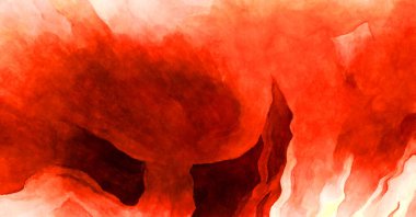 Soyut suluboya sanat eserleri. Fırça boyalı dijital resim. Renkli yaratıcı suluboya çizimi.