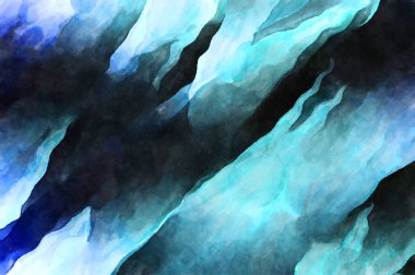 Soyut suluboya sanat eserleri. Fırça boyalı dijital resim. Renkli yaratıcı suluboya çizimi.