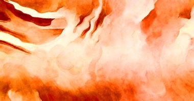 Soyut suluboya sanat eserleri. Fırça boyalı dijital resim. Renkli yaratıcı suluboya çizimi.