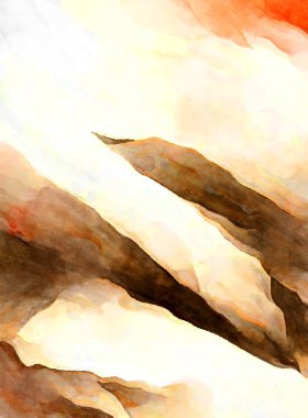 Soyut suluboya sanat eserleri. Fırça boyalı dijital resim. Renkli yaratıcı suluboya çizimi.