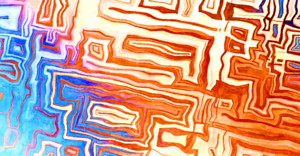 Soyut suluboya sanat eserleri. Fırça boyalı dijital resim. Renkli yaratıcı suluboya çizimi.