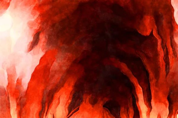 Soyut suluboya sanat eserleri. Fırça boyalı dijital resim. Renkli yaratıcı suluboya çizimi.