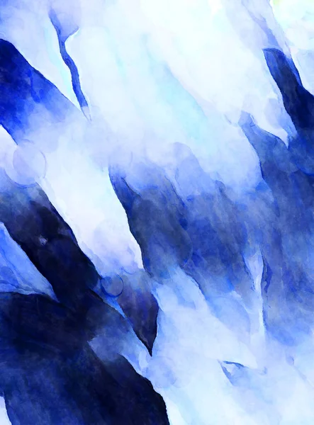 Soyut suluboya sanat eserleri. Fırça boyalı dijital resim. Renkli yaratıcı suluboya çizimi.