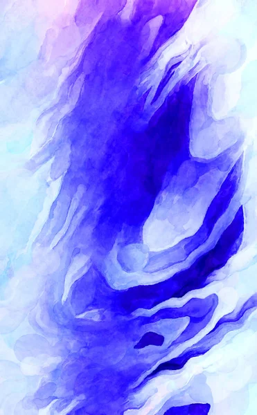 Soyut suluboya sanat eserleri. Fırça boyalı dijital resim. Renkli yaratıcı suluboya çizimi.