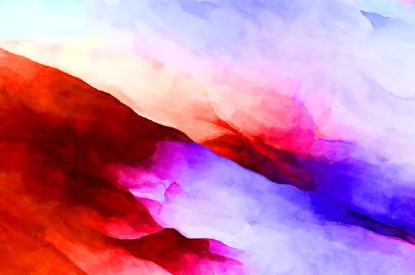 Expressive Abstract Watercolor Artwork Brush Painted Digital Art Painting Colorful — Stock Photo, Image