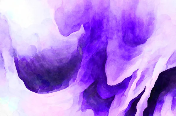 Soyut suluboya sanat eserleri. Fırça boyalı dijital resim. Renkli yaratıcı suluboya çizimi.