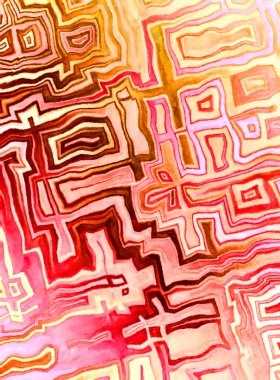 Soyut suluboya sanat eserleri. Fırça boyalı dijital resim. Renkli yaratıcı suluboya çizimi.