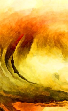 Soyut suluboya sanat eserleri. Fırça boyalı dijital resim. Renkli yaratıcı suluboya çizimi.