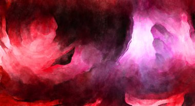 Soyut suluboya sanat eserleri. Fırça boyalı dijital resim. Renkli yaratıcı suluboya çizimi.