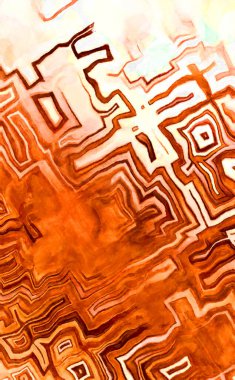 Soyut suluboya sanat eserleri. Fırça boyalı dijital resim. Renkli yaratıcı suluboya çizimi.