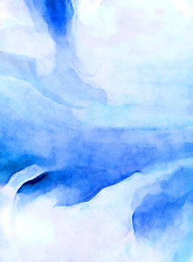 Soyut suluboya sanat eserleri. Fırça boyalı dijital resim. Renkli yaratıcı suluboya çizimi.