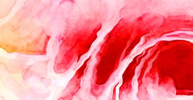 Soyut suluboya sanat eserleri. Fırça boyalı dijital resim. Renkli yaratıcı suluboya çizimi.