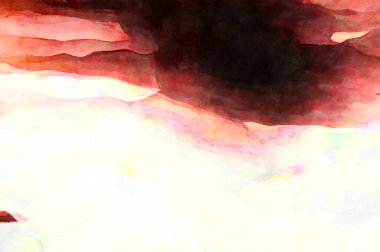 Soyut suluboya sanat eserleri. Fırça boyalı dijital resim. Renkli yaratıcı suluboya çizimi.