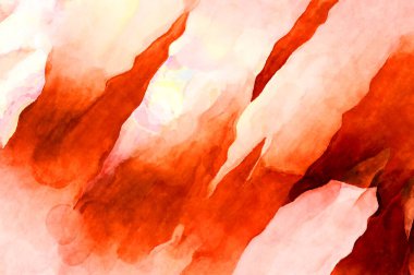 Soyut suluboya sanat eserleri. Fırça boyalı dijital resim. Renkli yaratıcı suluboya çizimi.