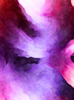 Soyut suluboya sanat eserleri. Fırça boyalı dijital resim. Renkli yaratıcı suluboya çizimi.