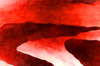 Soyut suluboya sanat eserleri. Fırça boyalı dijital resim. Renkli yaratıcı suluboya çizimi.