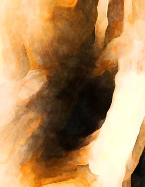 Soyut suluboya sanat eserleri. Fırça boyalı dijital resim. Renkli yaratıcı suluboya çizimi.