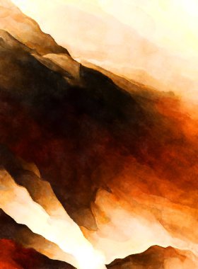 Soyut suluboya sanat eserleri. Fırça boyalı dijital resim. Renkli yaratıcı suluboya çizimi.