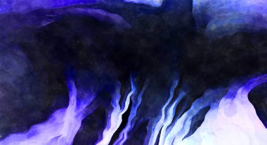 Soyut suluboya sanat eserleri. Fırça boyalı dijital resim. Renkli yaratıcı suluboya çizimi.