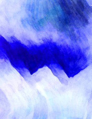 Soyut suluboya sanat eserleri. Fırça boyalı dijital resim. Renkli yaratıcı suluboya çizimi.