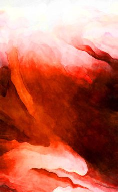 Soyut suluboya sanat eserleri. Fırça boyalı dijital resim. Renkli yaratıcı suluboya çizimi.