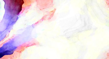 Soyut suluboya sanat eserleri. Fırça boyalı dijital resim. Renkli yaratıcı suluboya çizimi.