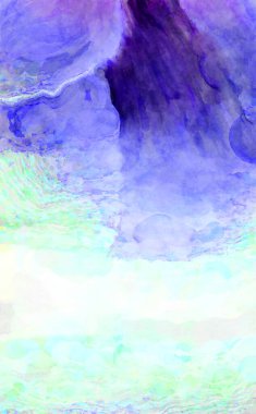 Soyut suluboya sanat eserleri. Fırça boyalı dijital resim. Renkli yaratıcı suluboya çizimi.