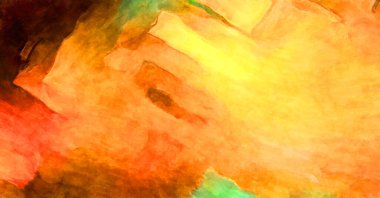 Soyut suluboya sanat eserleri. Fırça boyalı dijital resim. Renkli yaratıcı suluboya çizimi.