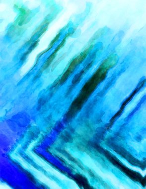 Soyut suluboya sanat eserleri. Fırça boyalı dijital resim. Renkli yaratıcı suluboya çizimi.