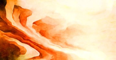 Soyut suluboya sanat eserleri. Fırça boyalı dijital resim. Renkli yaratıcı suluboya çizimi.